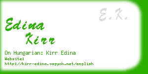 edina kirr business card